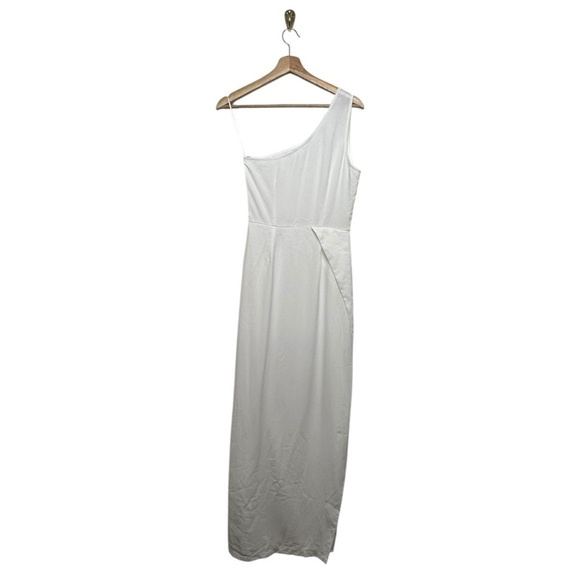 NWOT REVOLVE SUPERDOWN Karlee One Shoulder Maxi Dress White S - Picture 9 of 10